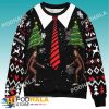 Tie Christmas Tree Funny Bigfoot Ugly Christmas Sweater, Sasquatch Gifts