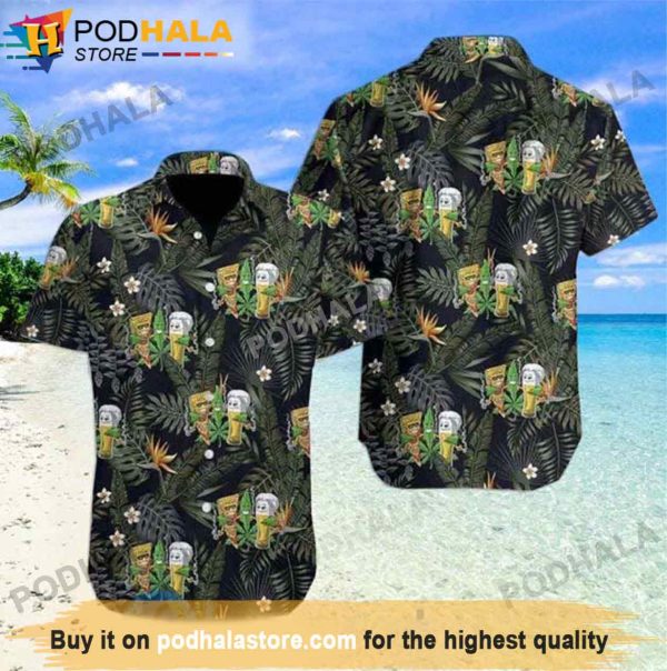 Weed Beer And Pizza Tropical Beer Hawaiian Shirt, Gifts For Beer Drinkers