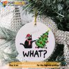 What? Black Cat Christmas Ornament, Cat Christmas Ornaments