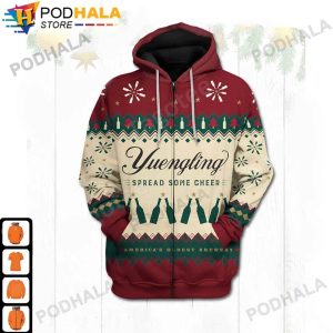Yuengling Christmas AOP 3D Hoodie, Funny Xmas Gifts