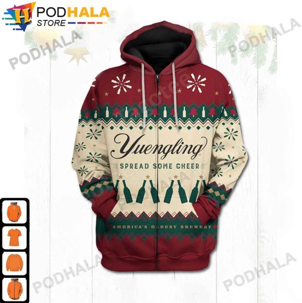 Yuengling Christmas AOP 3D Hoodie, Funny Xmas Gifts