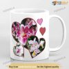 11 Oz Ceramic Valentine Orchid Hearts Valentine Coffee Mug