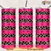20 Oz Skinny Sublimation Valentine Pink Leopard Tumbler, Good Valentines Gifts