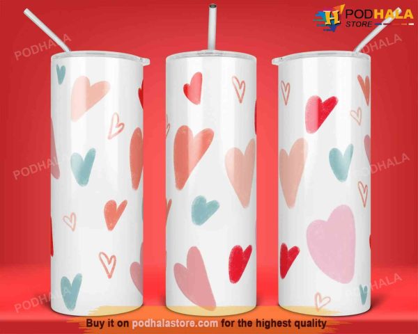 20 Oz Skinny Valentines Day Tumbler, Best Valentines Day Gifts For Girlfriend
