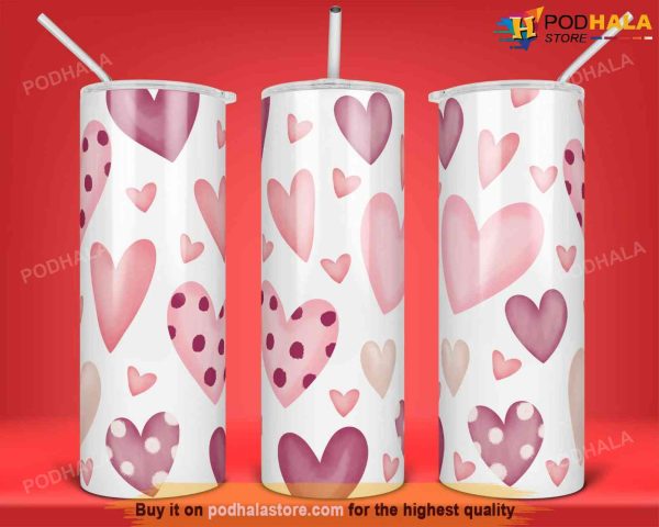 20 Oz Skinny Valentines Day Tumbler, Cool Gifts For Valentines Day
