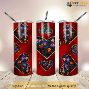 20 Oz Skinny Valentines Heart Wrap Tumbler, Top Valentines Day Gifts