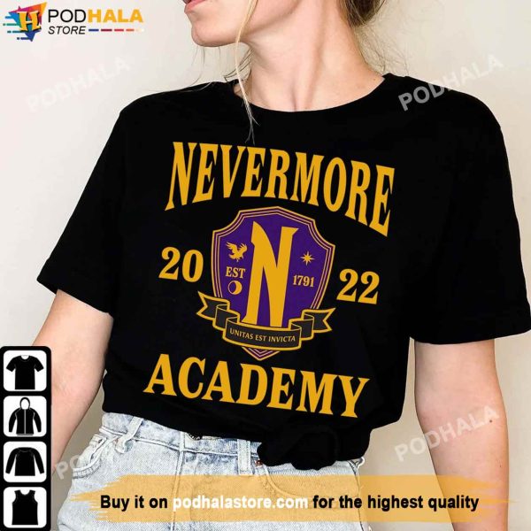 2022 Nevermore Academy Sweatshirt, Wednesday Addams Shirt
