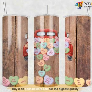 20oz Red Truck Hearts Valentines Day Tumbler, Best Valentines Day Gifts