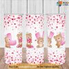 20oz Skinny Tumbler Valentine Bears, Fun Gifts For Valentines Day