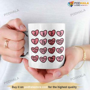 Abcdefu Lyric Valentines Day Mug, Good Valentines Day Gifts