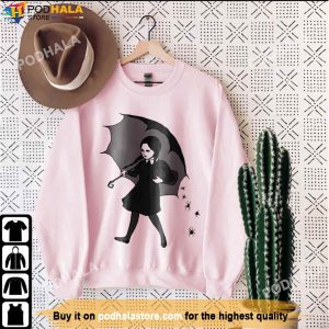 Addams Gothic Scary Girl Classic Sweatshirt Wednesday Addams T Shirt For Fans