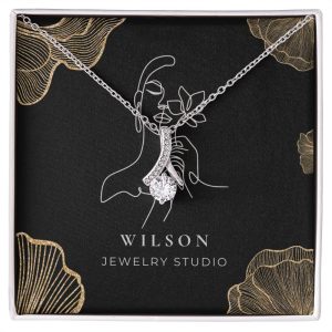 Alluring Beauty Valentines Day Necklace with Card Best Valentines Day Gifts 1