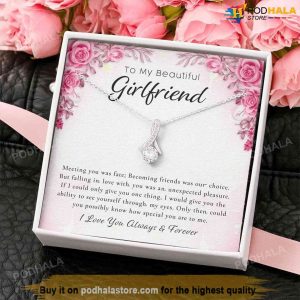 Alluring Necklace With Card Valentines Day Necklace For Girlfriend 2 1