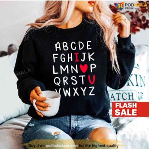 Alphabet Teacher Valentines Day Shirt, Valentines Day Gift for Teacher