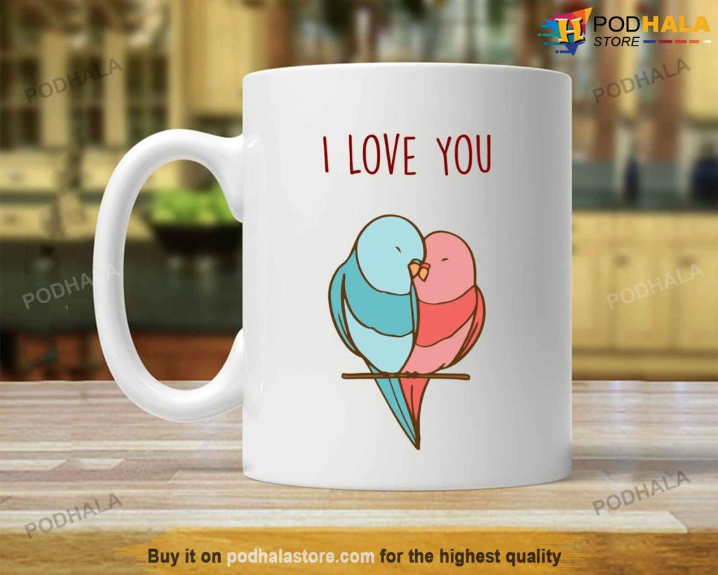 Anniversary Lovebird I Love You Valentines Mug