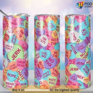 Anti Valentines Hearts Tumbler Design
