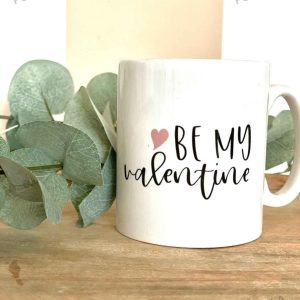 Be My Valentine Ceramic Valentines Day Coffee Mug, Valentine Gift For Girlfriend