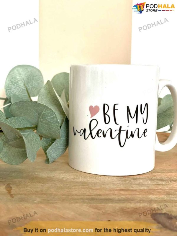 Be My Valentine Ceramic Valentines Day Coffee Mug, Valentine Gift For Girlfriend