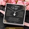 Best Valentine Gift For Wife, Valentines Day Necklace with Message Card
