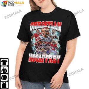 Christian Mccaffrey Sugar Skull An American Football San Francisco 49ers T- Shirt - Guineashirt Premium ™ LLC