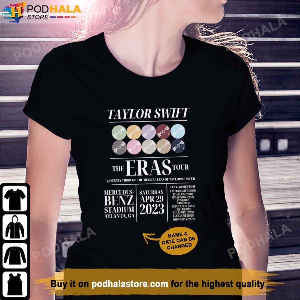 CUSTOMIZABLE Taylor Swift Tour T-Shirt, The Eras Tour Shirt