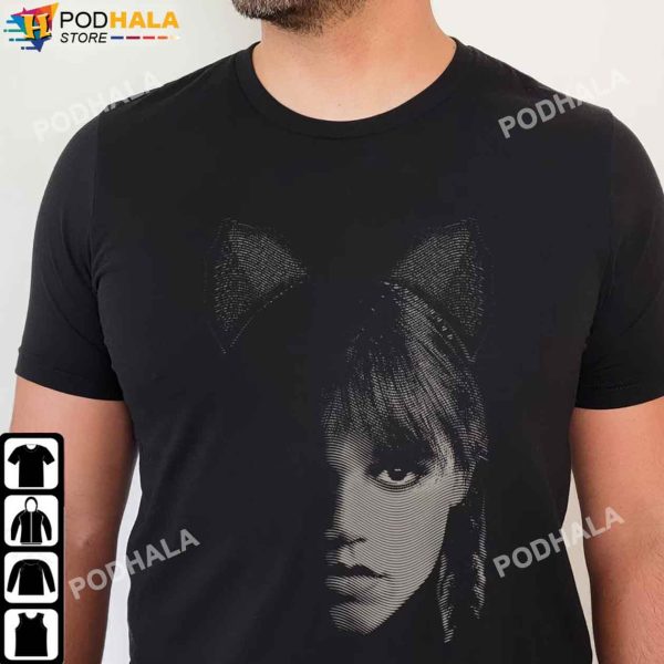 Cat Ears Wednesday Addams Shirt, The Addams Family Movie TV Series T-Shirt