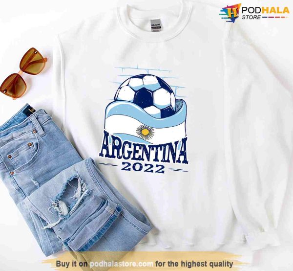 Champion Argentina Sweatshirt, Word Cup Qatar Champion Tee, Lionel Messi Shirt
