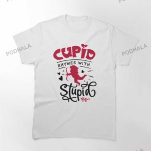 Cupid Rhymes With Stupid Mens Get Away Cupid Girl Funny Anti Valentines Day TShirt