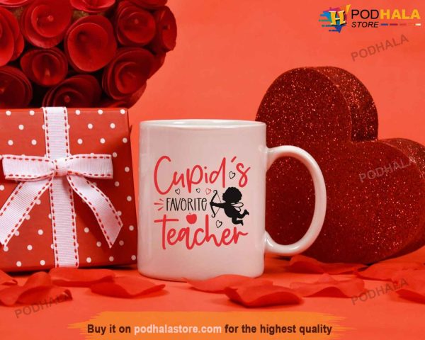 Cupids Favorite Teacher Mug, Best Valentine Gift For Teacher