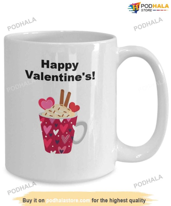 Cute Heart Valentines Day Mug For Her