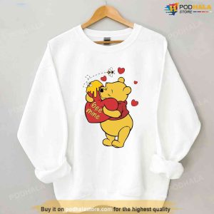 Cute Pooh Bee Mine Love Heart Disney Valentine Shirt, Winnie The Pooh Tee