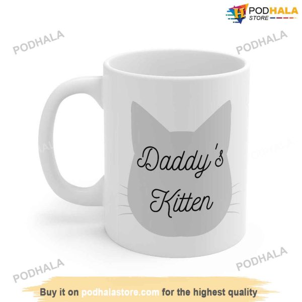 Daddys Kitten Mug, Best Gift For Cat Lovers On Valentines Day