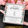 Dearest Daughter Valentines Necklace, Valentines Gift For Daughter From Dad