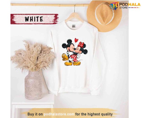 Disney Valentine Sweatshirt, Mickey Minnie Love Sweet Tee, Valentines Gifts