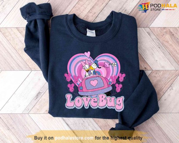 Disney Valentine Shirt Donald Duck Love Bug, Valentines Day Gift