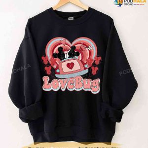 Disney Valentines Mickey Minnie Love Bug Funny Valentines Day Shirt