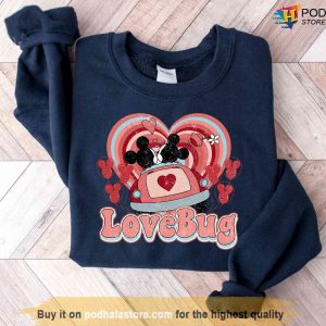 Disney Valentines Mickey Minnie Love Bug Funny Valentines Day T shirt