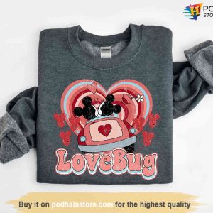 Disney Valentines Mickey Minnie Love Bug Funny Valentines Day Tshirt