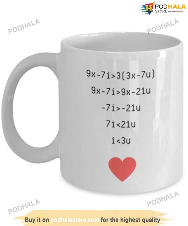 Engineering Mug, Love and Math, Funny Gift For Valentines Day