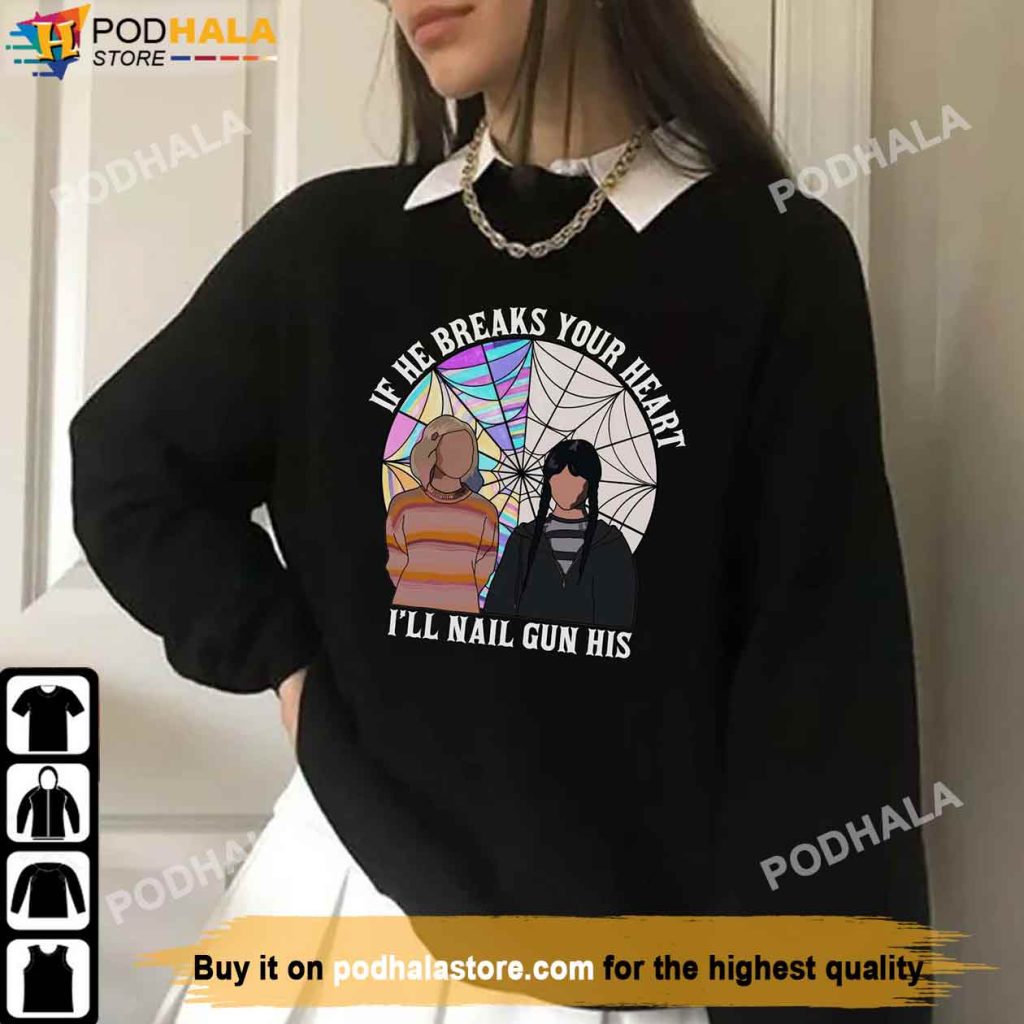 Enid and Wednesday Split Window Friends Wednesday Addams Shirt