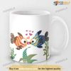 Fish Mug Love Coffee Cup Kissing Fish Gift, Fun Gifts For Valentines Day