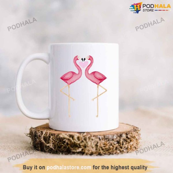 Flamingo Couple Love Coffee Mug, Great Valentines Day Gifts