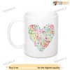 Floral Heart Ceramic Coffee Valentines Day Mug, Best Valentines Day Gifts