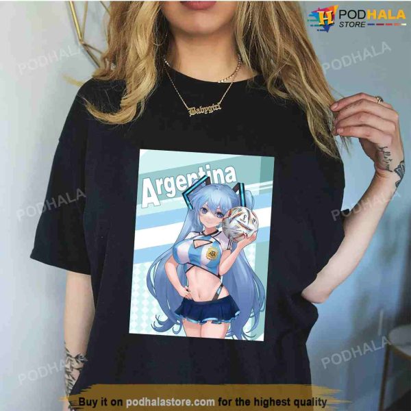 Funny Anime Argentina Champion World Cup Sweatshirt, Lionel Messi Shirt
