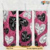 Glitter And Gemstone Hearts Valentines Tumbler, Valentine Gift For Girlfriend