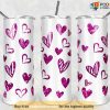Glitter Sweet Hearts Love Valentines Day 20oz Skinny Valentines Tumbler