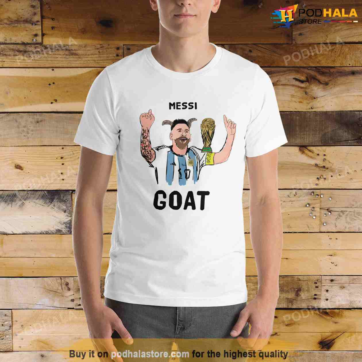 Goat Lionel Messi Shirt Argentina World Cup Shirt Winners 2022