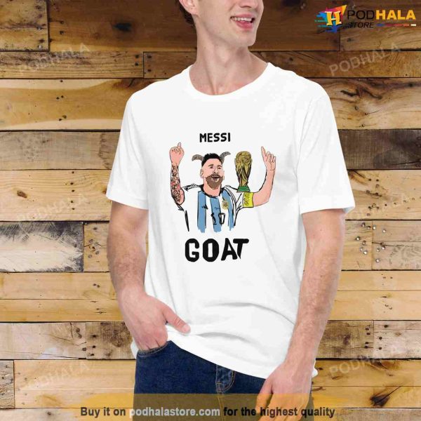 Goat Lionel Messi Shirt Argentina World Cup Shirt Winners 2022