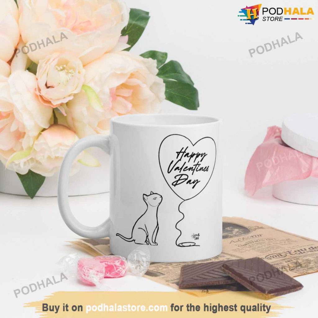 Happy Valentines Day Coffee Mug, Best Valentines Day Gifts For Cat Lovers