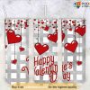 Happy Valentines Day Rose Heart 20oz Tumbler, Cute Valentine Gifts For Boyfriend